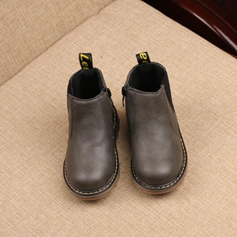botas de couro infantil importada
