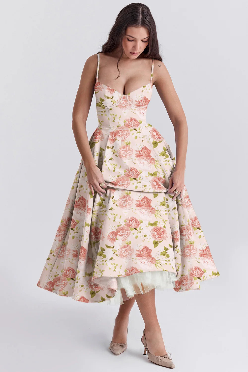 **Vestido Avrilyaan Midi A-Line – Elegância Sexy para Férias e Festas**